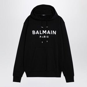 BALMAIN Paris Logo Hoodie Men BLACK Sweaters & Cardigans